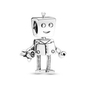 PANDORA Rob Bot Charm Authentic Silver Boyfriend Gentleman Romantic Moves RARE